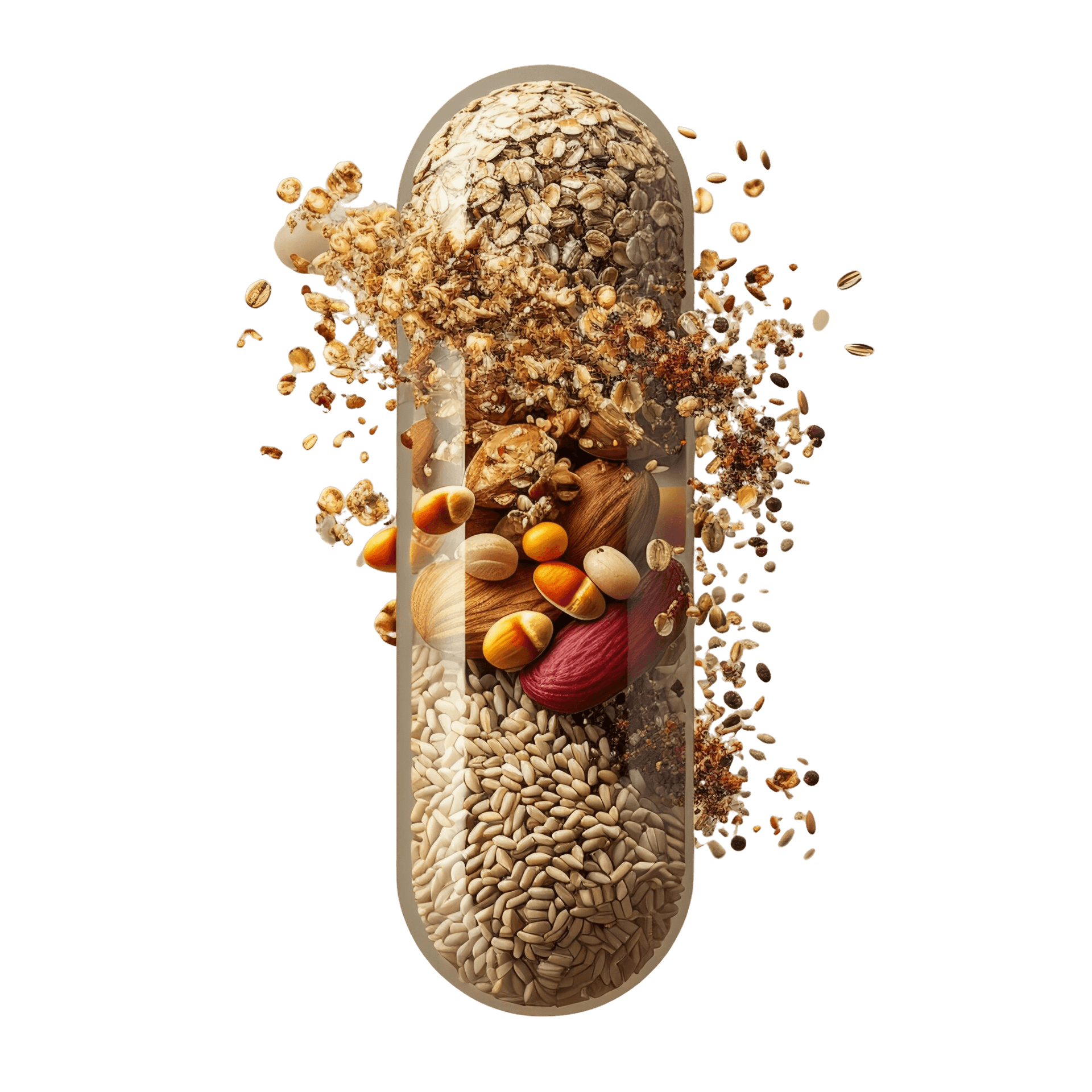 A capsule of whole-food ingredients